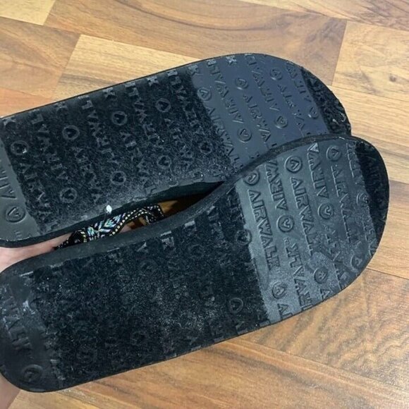 Airwalk Black Sandals Outdoor Shoe Hiking Swim Double Strap Aztec Blue 8 - Picture 4 of 12